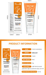 SPF40 Tinted Moisturizing VC Sunscreen Skin Protection Refreshing Makeup Sunscreen Cream UV Anti-aging Resistance Sunscreen