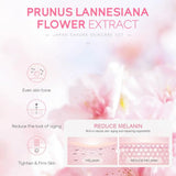 5/3pcs/Set Sakura Skin Care Sets Face Cream Serum Toner Facial Cleanser Sunscreen Eye Cream Gift Box Face Skin Care Set Product