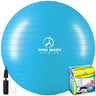 Yoga Ball for Pregnancy, Fitness, Balance, Workout at Home, Office and Physical Therapy (Teal)
