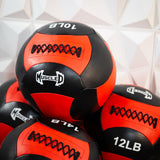 Medicine Ball / Wall Ball - Muscle D Fitness - Heavy Duty Stitching - Multi-Panel Design - 14" Diameter
