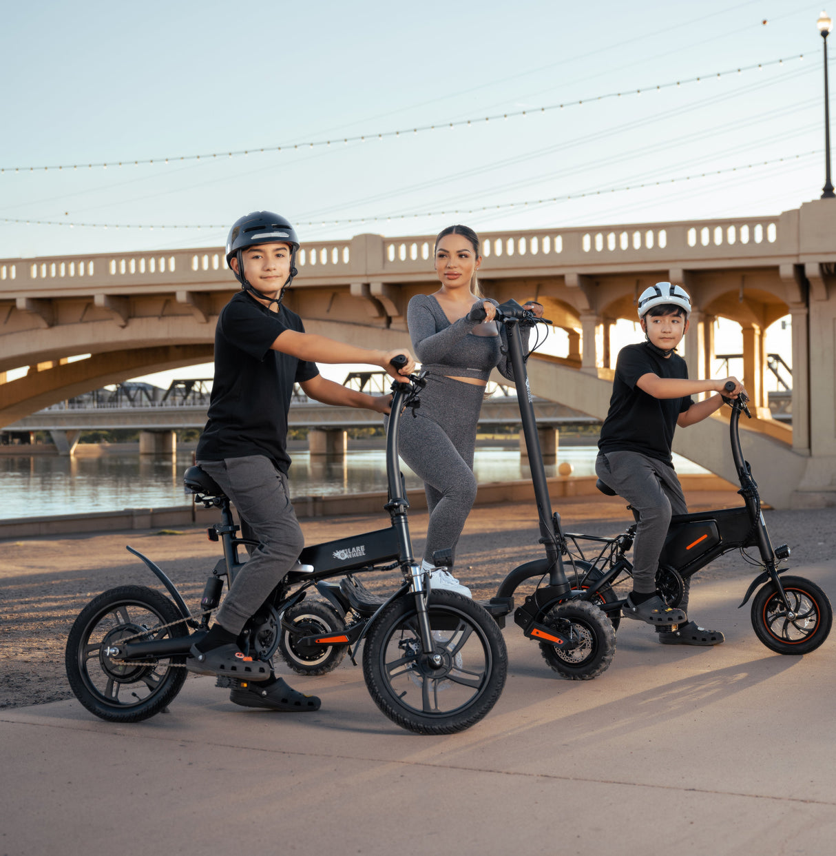 GlareWheel 16'' Folding Electric City Bike X3 Black