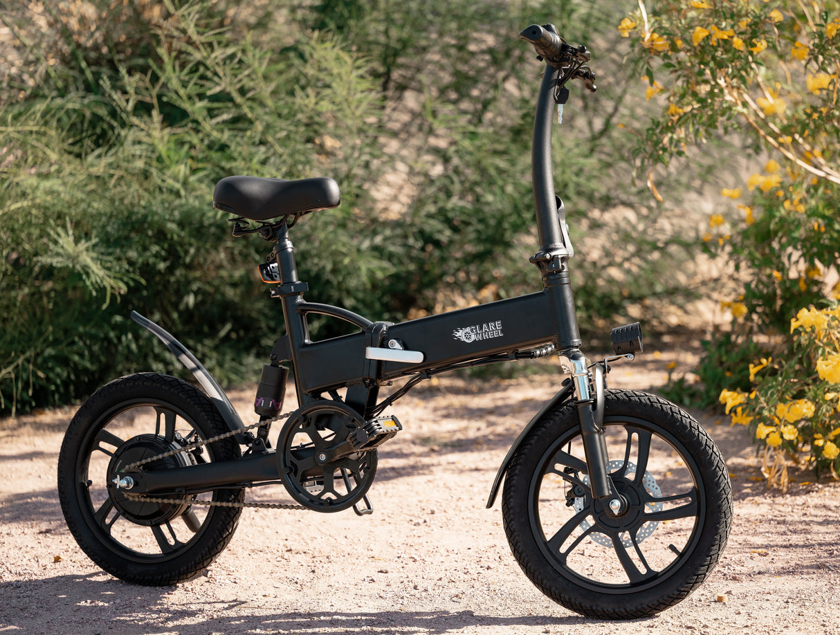 GlareWheel 16'' Folding Electric City Bike X3 Black