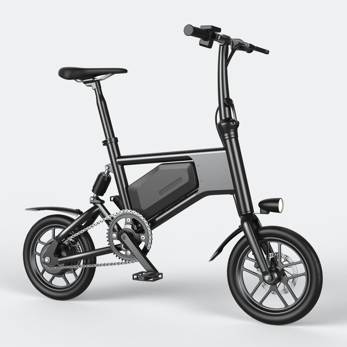 GlareWheel 12'' Foldable Electric Bike Urban Fashion X5 Black