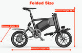 GlareWheel 12'' Foldable Electric Bike Urban Fashion X5 White