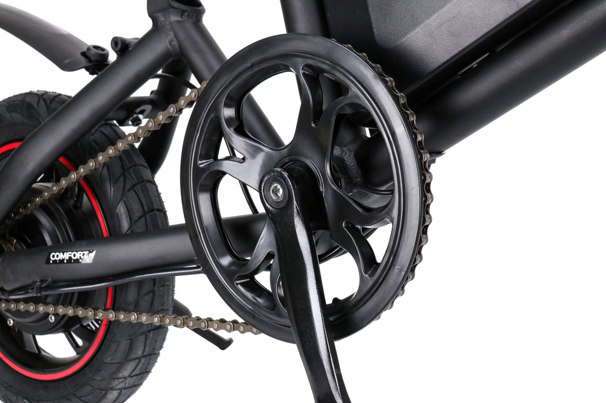 GlareWheel 12'' Foldable Electric Bike Urban Fashion X5 White