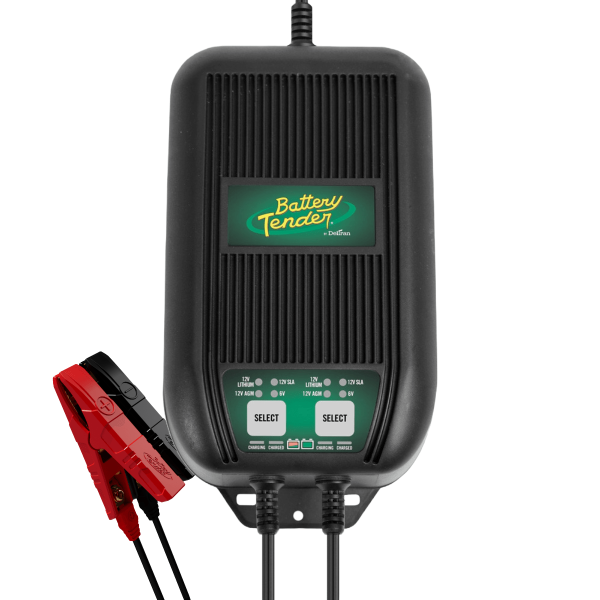 Battery Tender® 2-Bank 6 AMP Battery Charger – Selectable 12V or 6V, IP67 Waterproof, Smart Charging Technology