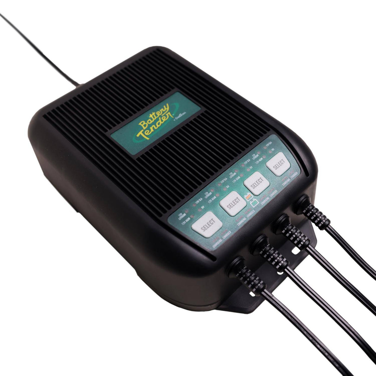 Battery Tender® 4-Bank Selectable 12V/6V 12 AMP Battery Charger – Weatherproof Multi-Bank Smart Charger
