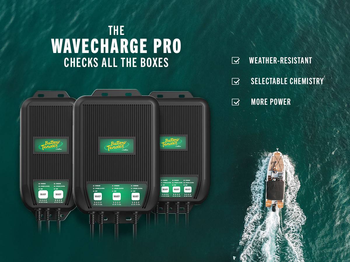 WaveCharge Pro 3-Bank 12V 30 AMP Marine Battery Charger – On-Board Smart Charging System