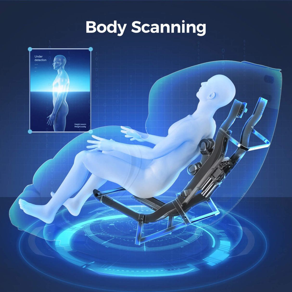 Bosscare 3D Zero Gravity Full Body Shiatsu Massage Chair with Heat, App & Voice Control (SAK32840)