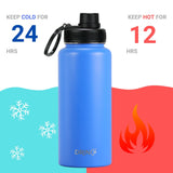 DRINCO® 32oz Stainless Steel Water Bottle-US Flag Color-Royal Blue