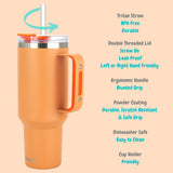 Drinco 40oz Tumbler with Handle (Cantaloupe)