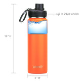 DRINCO® 22oz Stainless Steel Sport Water Bottle - Orange