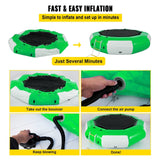 10FT Inflatable Water Trampoline with Ladder – Round Water Bouncer
