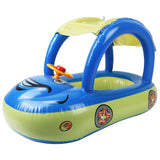 Car-Shaped Baby Float with Canopy – Toddler Swim Ring Toy