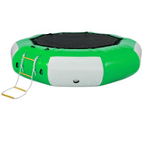 10FT Inflatable Water Trampoline with Ladder – Round Water Bouncer