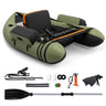 Inflatable Fishing Float Tube with Pump Storage Pockets and Fish Ruler