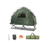 1-Person Folding Camping Tent Combo with Sunshade, Air Mattress & Sleeping Bag – 5-in-1 Off-Ground Cot Shelter for Backpacking & Outdoor Travel