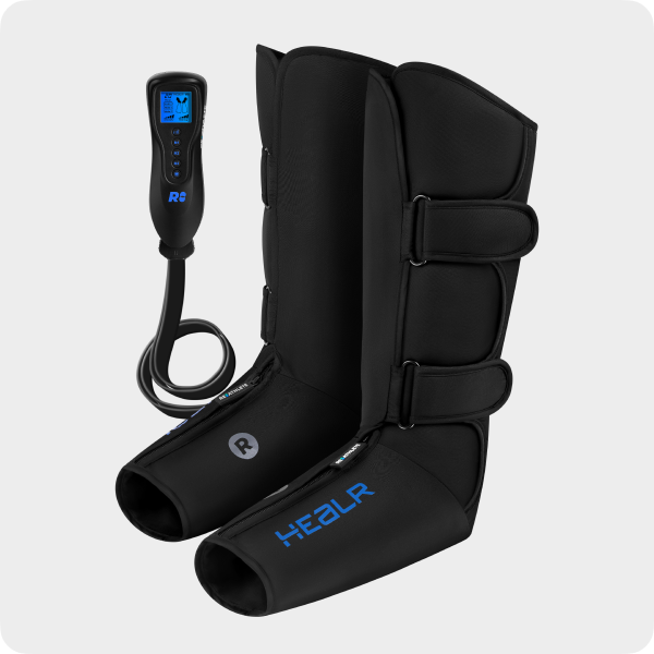 HEALR Massage Boots – Calf & Foot Massager with Air Compression, Heat & Cold Therapy for Pain Relief & Muscle Recovery
