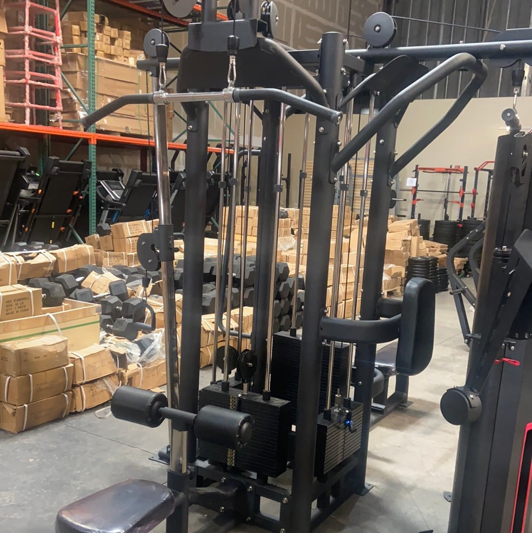 SFE Commercial 4-Station Jungle Gym – Multi-User Cable Machine with 4 Weight Stacks for Full-Body Training (319 lb Max Stack)
