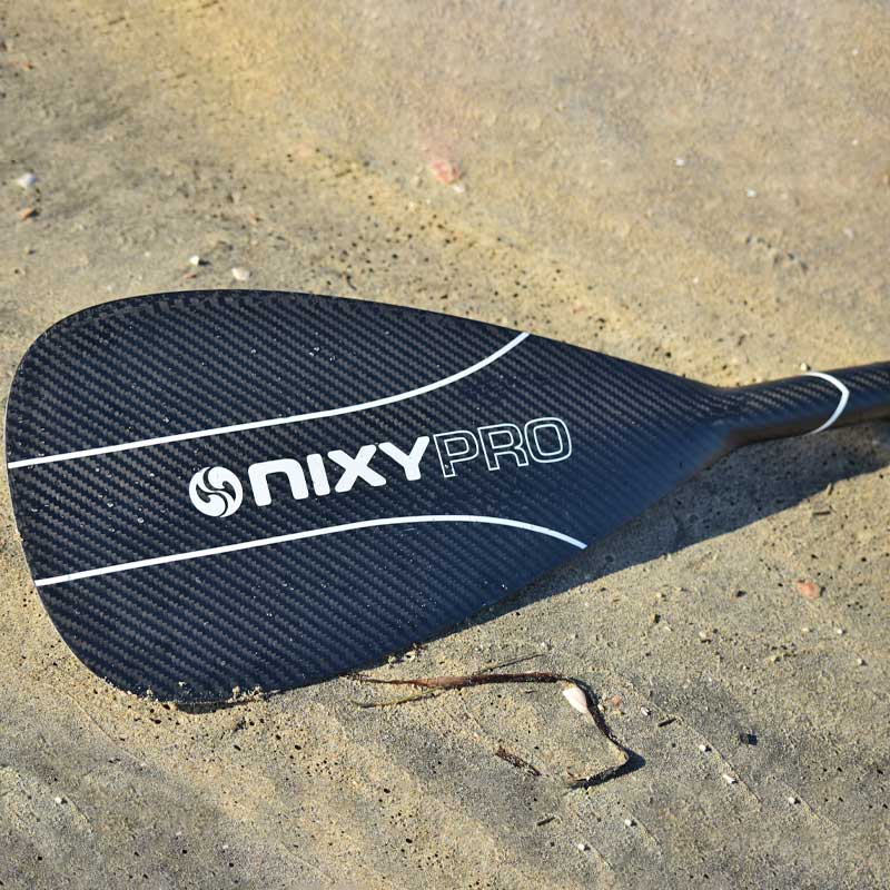 NIXY 3-Piece Adjustable 12K Carbon Fiber SUP Paddle – Ultra-Light Full Carbon Pro Paddle with Carry Bag (175–215cm)