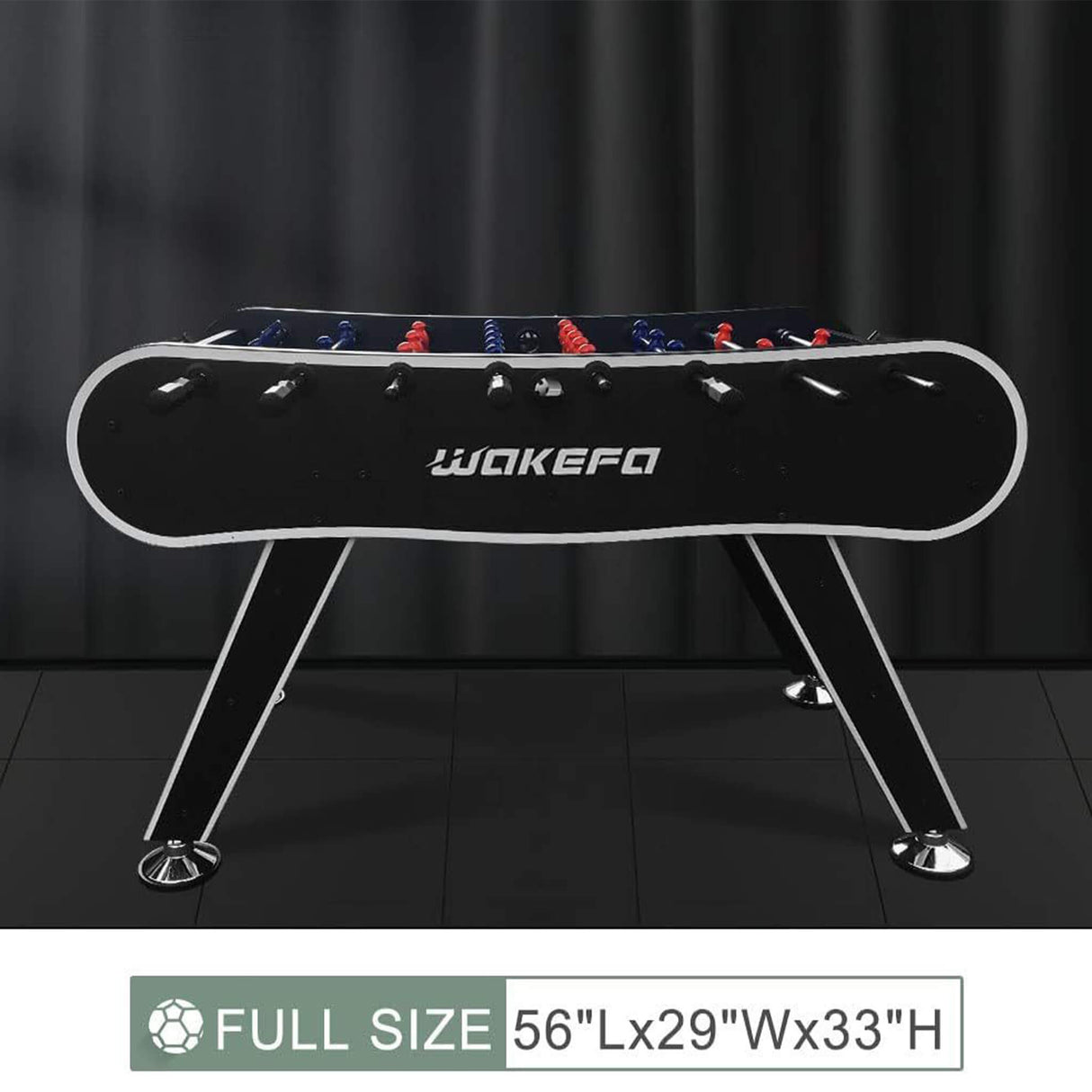 Premium Full-Size Foosball Soccer Table for Adults – 56" Regulation Game Room Table with Chrome Rods & Drink Holders