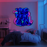 Yes You Can Metal Neon Wall Art- LN0149