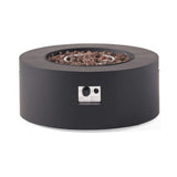 Modern 32" 40K BTU Round Iron Propane Fire Pit (SAK29102)