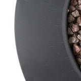 Modern 32" 40K BTU Round Iron Propane Fire Pit (SAK29102)