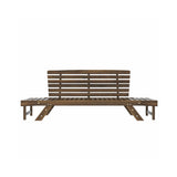 Outdoor Adjustable Wooden Patio Daybed Sofa With Cushions (SAK41345)
