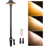 Gardenreet Solid Brass Low Voltage Landscape Pathway Light, LED Outdoor Accent Path and Area Light(Hat 2401)