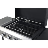 Premium Outdoor 4-Burner Propane BBQ Grill With Foldable Side Tables, Hanging Basket, And Cooking Grids (SAK53213)