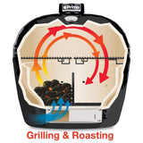 Primo Oval Large 300 All-In-One Ceramic Kamado Grill W/ Cradle, Side Shelves & Stainless Steel Grates [PGCLGC] (SAK21293)