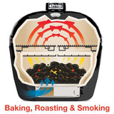 Primo Oval Large 300 All-In-One Ceramic Kamado Grill W/ Cradle, Side Shelves & Stainless Steel Grates [PGCLGC] (SAK21293)