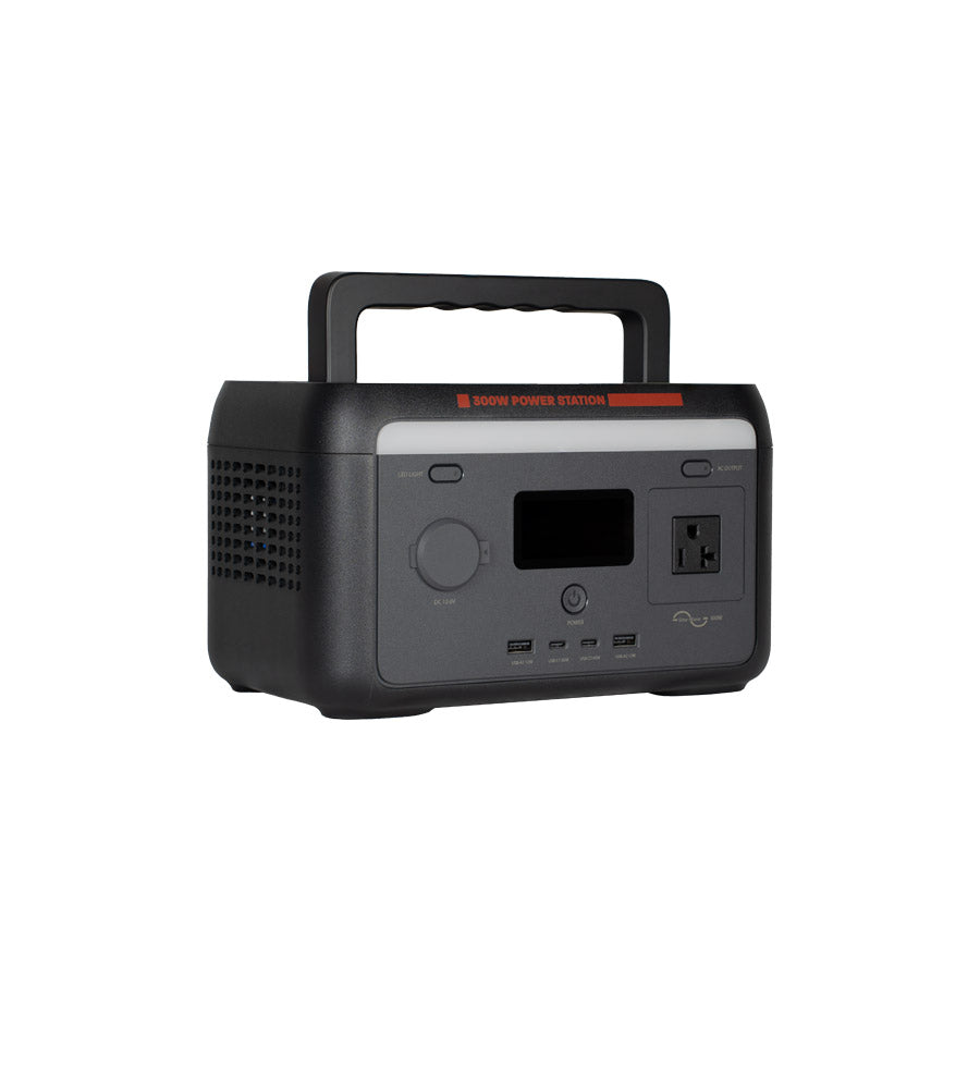 Sasquatch 300W Portable Power Station – 204.8Wh LiFePO4 Battery with AC/USB/Car Outputs, Solar Input, Bluetooth & Wi-Fi Connectivity