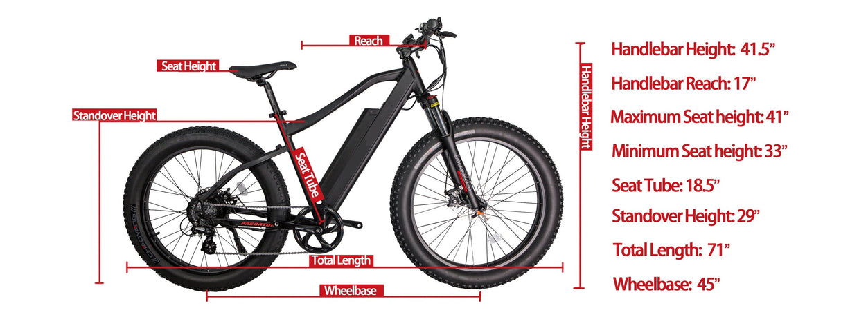 GlareWheel EB-PR Fat Tire Electric Mountain Bicycle