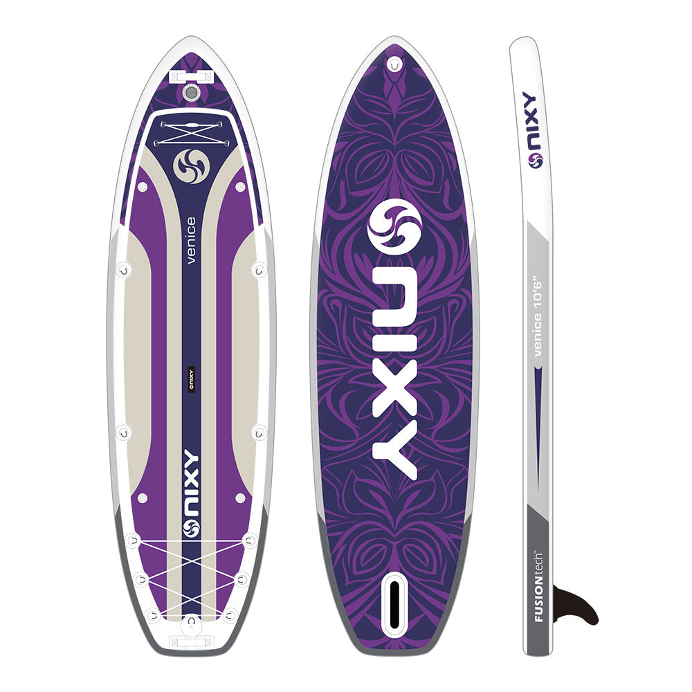 NIXY Venice G5 Yoga Paddle Board – 10'6" Inflatable Cruiser SUP for Stability & Wellness