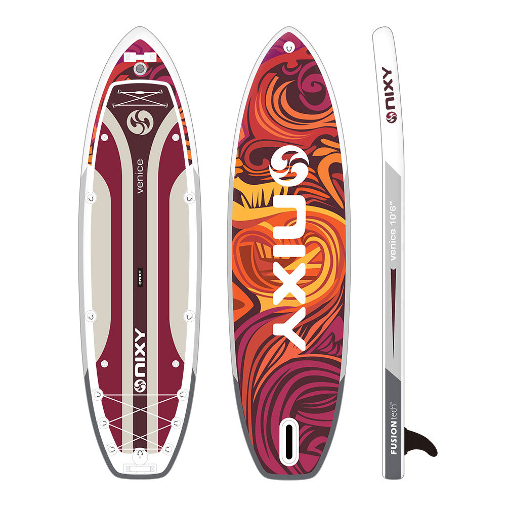 NIXY Venice G5 Yoga Paddle Board – 10'6" Inflatable Cruiser SUP for Stability & Wellness