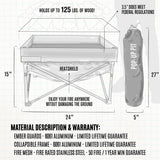 Fireside Outdoor Pop-Up Fire Pit & Heat Shield Bundle