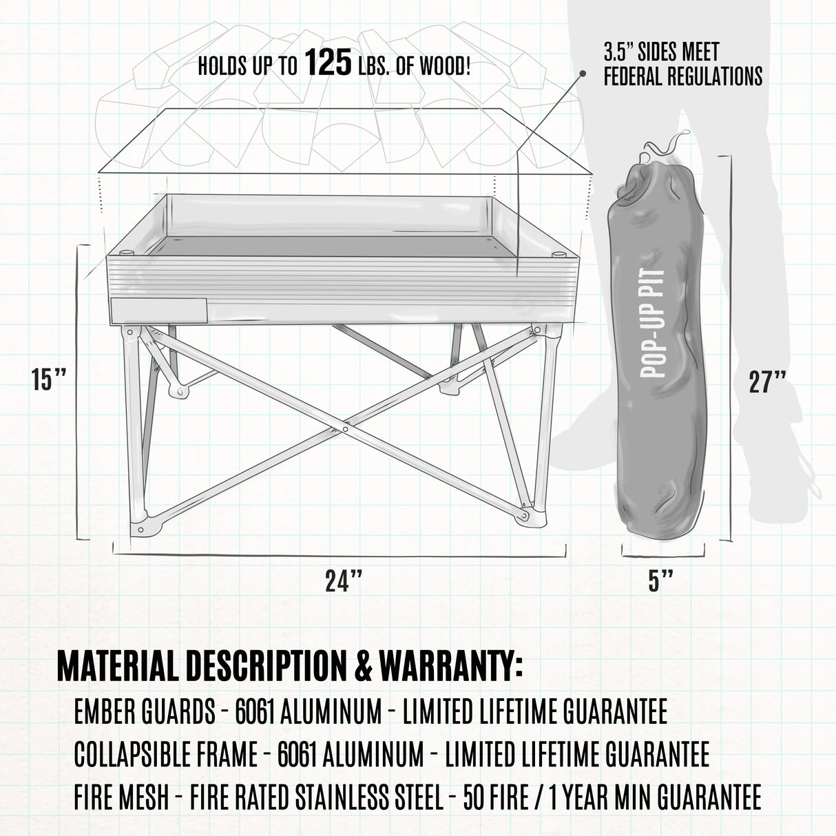 Pop-Up Fire Pit - Go Anywhere Kit