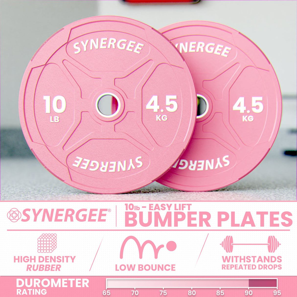 Synergee Pink EZ Grip Bumper Plates